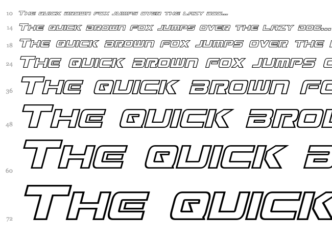 Mission GT-R font waterfall